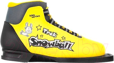 Ботинки для беговых лыж TREK Snowball (желтый/черный, р-р 32)