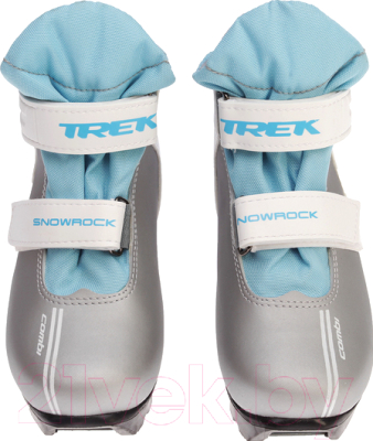 Ботинки для беговых лыж TREK Snowrock NNN (серебристый/голубой, р-р 34)