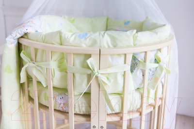 Комплект постельный для малышей Баю-Бай Улыбка К51-У3 (зеленый)