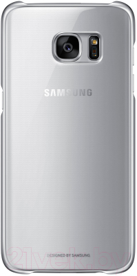 Чехол-накладка Samsung Clear Cover для S7 Edge / EF-QG935CSEGRU (серебристый)