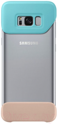 Чехол-накладка Samsung 2Piece Cover для Galaxy S8+ / EF-MG955KMEGRU (бежевый/бирюзовый)