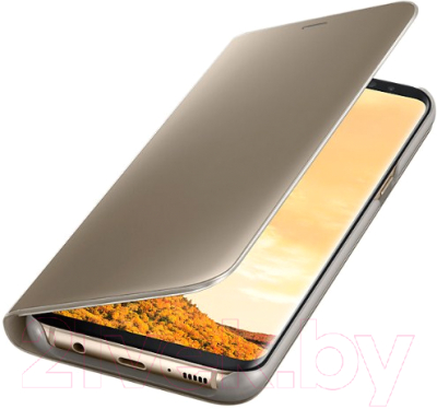 Чехол-книжка Samsung Clear View Standing Cover для S8+ / EF-ZG955CFEGRU (золотистый)