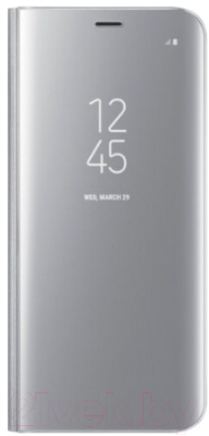 Чехол-книжка Samsung Clear View Standing Cover для S8 / EF-ZG950CSEGRU (серебристый)