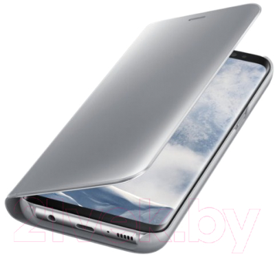 Чехол-книжка Samsung Clear View Standing Cover для S8 / EF-ZG950CSEGRU (серебристый)