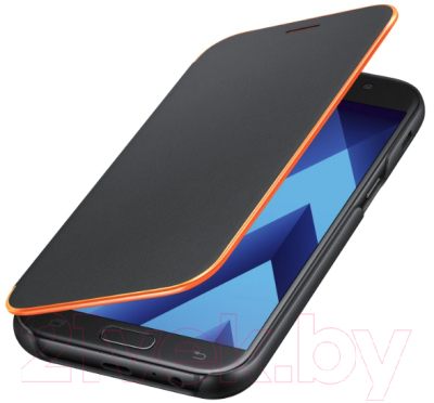 Чехол-книжка Samsung Neon Flip Cover для A7 (2017) / EF-FA720PBEGRU (черный)