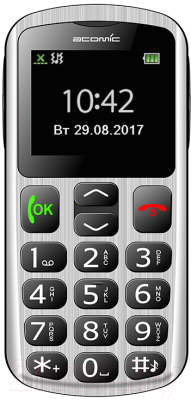 Мобильный телефон Atomic G2001 (серебристый)