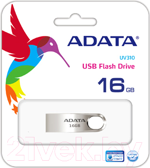 Usb flash накопитель A-data UV310 16GB (AUV310-16G-RGD)