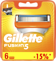 Набор сменных кассет Gillette Fusion (6шт) - 