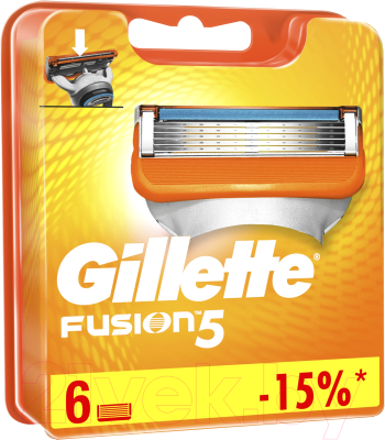 Набор сменных кассет Gillette Fusion (6шт)