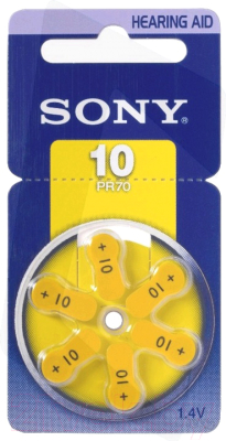Комплект батареек Sony PR10D6N (6шт)