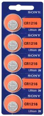 Комплект батареек Sony CR1216BEA (5шт)