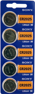 Комплект батареек Sony CR2025BEA (5шт)