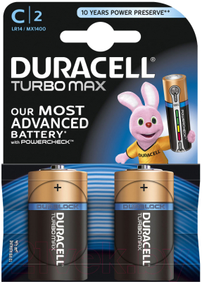 Комплект батареек Duracell TurboMax 1.5V LR14 (2шт)