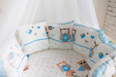 Комплект постельный для малышей Баю-Бай Раздолье / К51-Р4 (голубой)