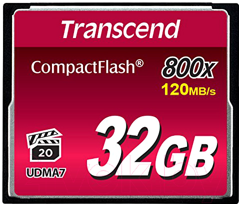 Карта памяти Transcend 800x CompactFlash Premium 32GB (TS32GCF800)