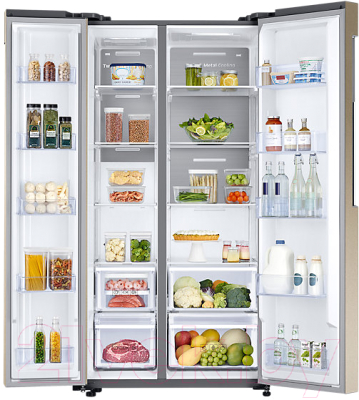 Холодильник с морозильником Samsung RS62K6130FG/WT