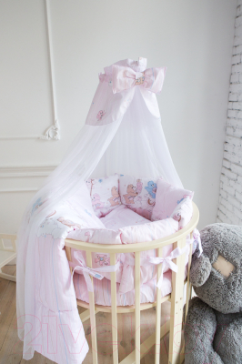 Комплект постельный для малышей Баю-Бай Забава / К91-З1 (розовый)