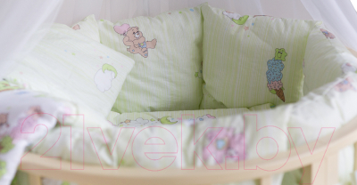 Комплект постельный для малышей Баю-Бай Забава / К91-З3 (зеленый)