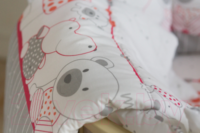 Комплект постельный для малышей Баю-Бай Дружба / К91-Д1 (красный)