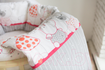 Комплект постельный для малышей Баю-Бай Дружба / К91-Д1 (красный)