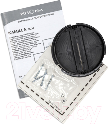 Вытяжка телескопическая Krona Kamilla Slim 500 / 00021255 (нержавеющая сталь)