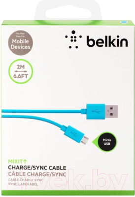 Кабель Belkin F2CU012bt2M-BLU (синий)