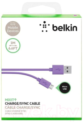 Кабель Belkin F2CU012bt2M-PUR (пурпурный)