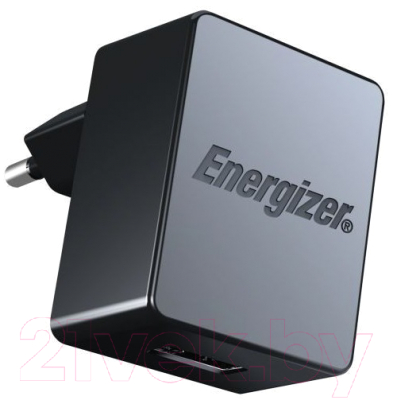 Зарядное устройство сетевое Energizer ACA1QEUHMC3 (с кабелем microUSB, черный)