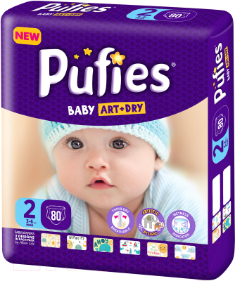 Подгузники детские Pufies Baby Art&Dry 2 Mini (80шт)