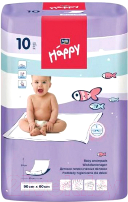 Набор пеленок одноразовых детских Bella Baby Happy 60x90 (10шт)