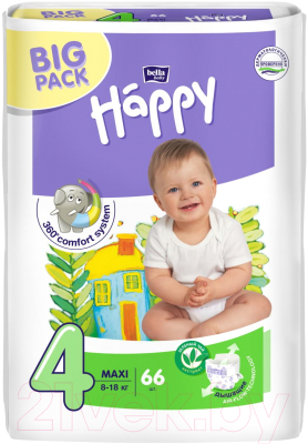 Подгузники детские Bella Baby Happy Maxi 8-18кг (66шт)