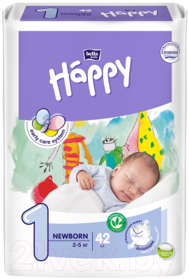 Подгузники детские Bella Baby Happy Start Newborn Air 2-5кг (42шт)