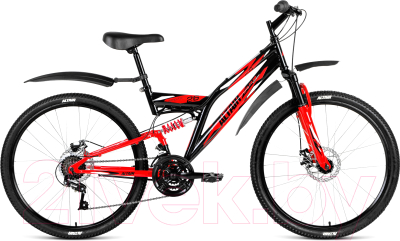 Велосипед Forward Altair MTB FS 26 Disc 2018 / RBKT7SN6Q003 (черный/красный)