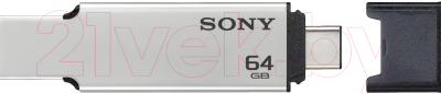 Usb flash накопитель Sony USM64CA2 (64Gb, серебристый)