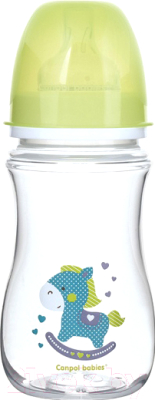 Бутылочка для кормления Canpol Игрушки 3-6+ / 35/221 (240мл, зеленый)