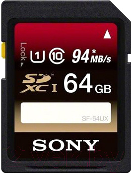 Карта памяти Sony Expert SDXC UHS-I (Class 10) 64GB (SF64UXT)