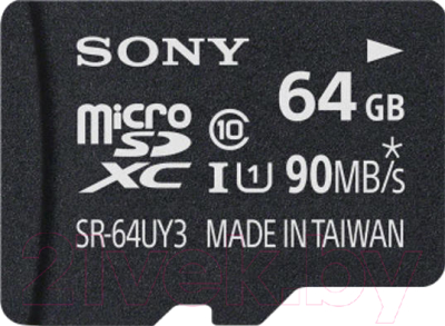 Карта памяти Sony microSDXC (Class 10) 64GB + адаптер (SR64UY3AT)