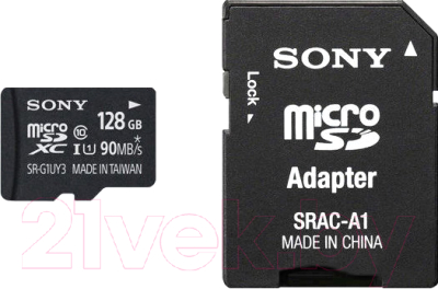 Карта памяти Sony microSDXC (Class 10) 128GB + адаптер (SRG1UY3AT)