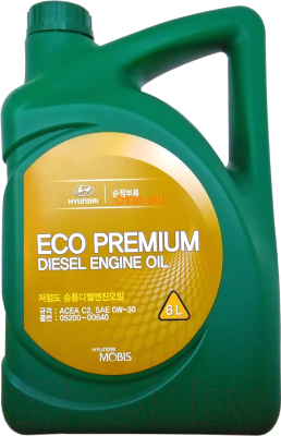 Моторное масло Hyundai/KIA Eco Premium Diesel 0W30 / 0520000640 (6л)