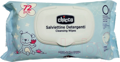 Влажные салфетки детские Chicco Baby Moments с цветами лотоса (72шт)