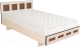 Двуспальная кровать Барро М1 КР-017.11.02-15 160x186 (дуб молочный) - 