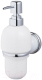 Дозатор для жидкого мыла Bisk 06898 (хром/белый) - 