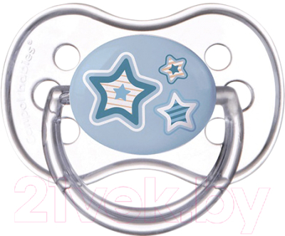 Пустышка Canpol Newborn Baby силиконовая круглая 0-6мес / 22/562 (голубой)