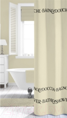 Шторка-занавеска для ванны Sealskin TXT Bath&Shower 232231365 (180x200, пастель)