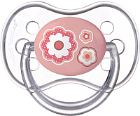 Пустышка Canpol Newborn Baby силиконовая круглая 6-18мес / 22/563 (розовый) - 