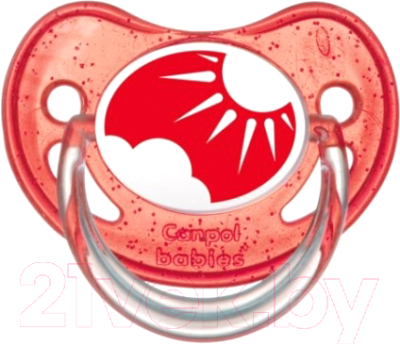 Пустышка Canpol Природа силиконовая анатомическая 6-18мес / 22/507 (красный)