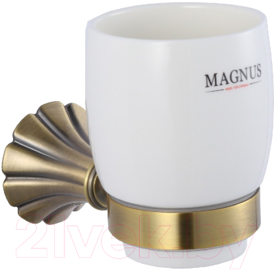 Стакан для зубной щетки и пасты Magnus 95005 (бронза)