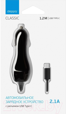 Зарядное устройство автомобильное Deppa 22132 (черный)