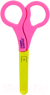 Ножницы для новорожденных Canpol Безопасные с чехлом 2/809 (розовый)