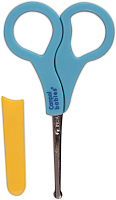Ножницы для новорожденных Canpol Безопасные с чехлом / 2/809 (голубой) - 